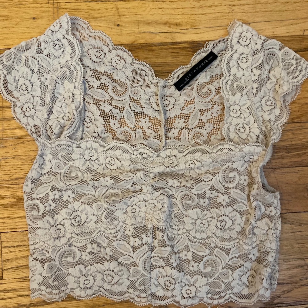 Cream colored lace top
